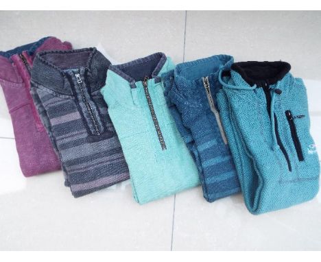 A job lot of five long-sleeved tops, all different to include 4 off Mantaray and one off Weird Fish, all size M, unused surpl