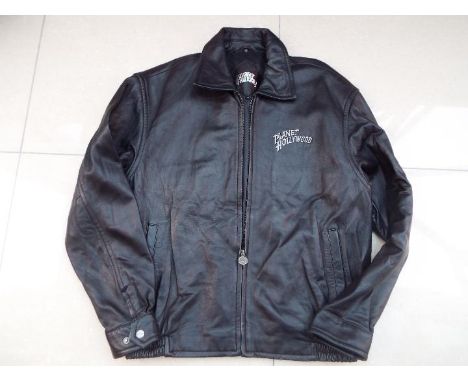 Planet Hollywood - a soft black leather jacket, Planet Hollywood, London, size M, unused surplus retail stock
