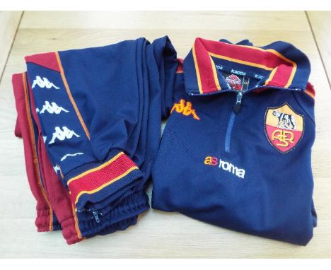 A S Roma - a vintage Kappa track suit, official pro equipment, size L