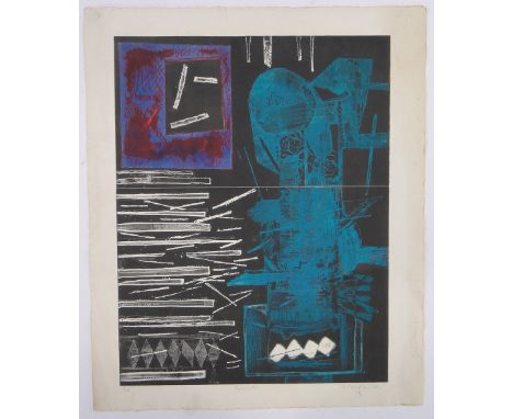 Alistair Grant,coloured etching, Agincourt, no 1/25, signed in pencil, sheet size 32" x 26.5", unframed.