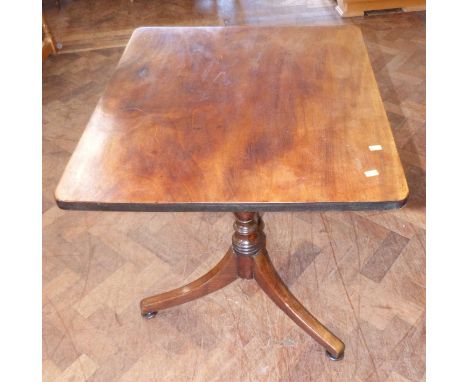 George III mahogany tripod table, 64 x 57cm top. Condition reports are not available for the Interiors Sales.