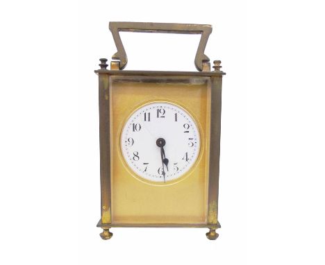 Brass cased French carriage clock. Condition reports are not available for the Interiors Sales.