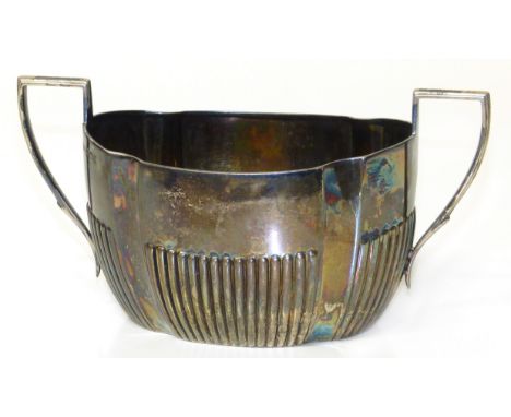 Two-handled silver sugar bowl by Harrison Brothers &amp; Howson, Sheffield, gross weight 166g Condition reports are not avail