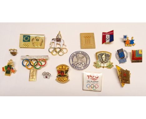A LARGE COLLECTION OF OLYMPIC ENAMEL LAPEL BADGES Condition Report: Available upon request