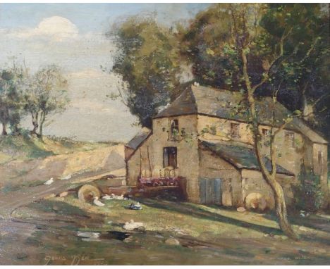 GEORGE NEIL (SCOTTISH FL. 1888-1930) MILL, BISHOPBRIGGS Oil on canvas, signed, 41 x 51cm (16 x 20") Signed, inscribed with ti