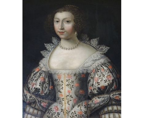 SCOTTISH SCHOOL (16th/17TH CENTURY) PORTRAIT OF ELIZABETH ARTHUR Oil on canvas, 65 x 54cm (25 3/4 x 21 1/2") Portrait of Eliz