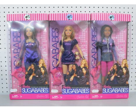 Three 2006 Mattel Barbie Sugababes Dolls, to include Heidi (#L4495), Keisha (#L4497), and Amelle (#L4496), all with outfits, 
