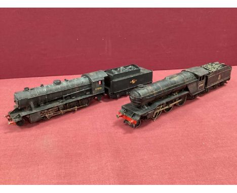 Two 'OO; Scale Kit Built Locomotives, a 2-6-2 V2 in British Rail black, R/No 60802 (running gear damage) and a 2-8-0 'WD' R/N