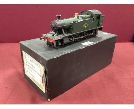 A Tower Model 'O' Gauge/7mm All Brass (made by Sancheng, China) G.W.R Class 4575 2-6-2 Steam Tank Locomotive, BR green with R