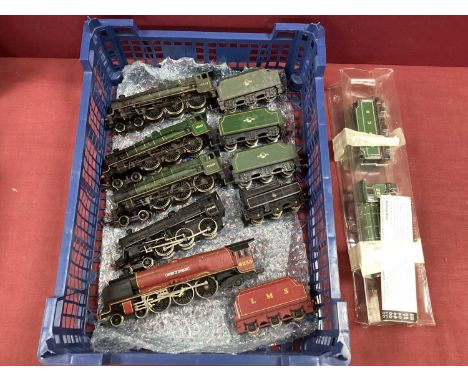 Six OO Gauge/4mm Unboxed Steam Tender Locomotives, comprising three BR green 'Jubilee' 4-6-0; a Duchess of Sutherland LMS 623