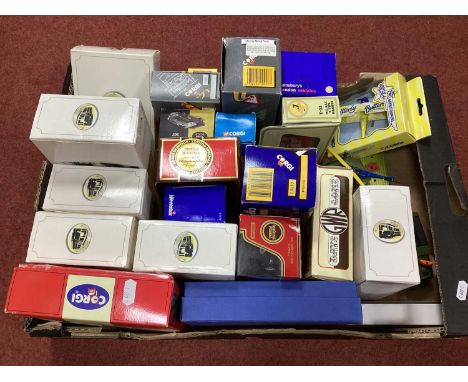 Approximately Twenty Five Diecast Model Vehicles by Corgi, Atlas Editions, Lledo and other including an unboxed Matchbox Batt