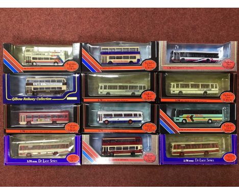 Twelve EFE Model Buses, all boxed.