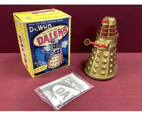 A boxed Re-Issue Dapol 'The Mysterious Daleks' limited edition battery-operated toy Dalek from the BBC TV series 'Dr Who', us