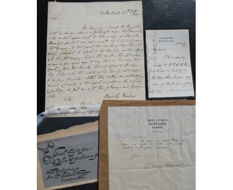 [ART &amp; ARTISTS] 4 pp. a.l.s., JOHN EVERETT MILLAIS to an unspecified Lord, 12 Dec., 1864, re raising funds for the late a
