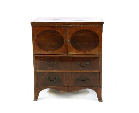 A mahogany converted commode, 48cm deep, 71cm high, 62.5cm wide