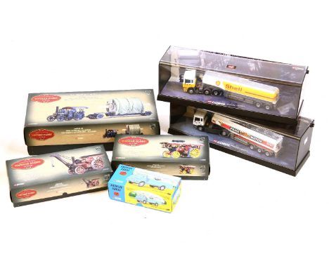 A Corgi Vintage Glory ‘Super Lion’ Showmans Engine 80103,  ‘Crane Engine, Wolverhampton Wanderer’ 80108, Road Locomotive (Tal