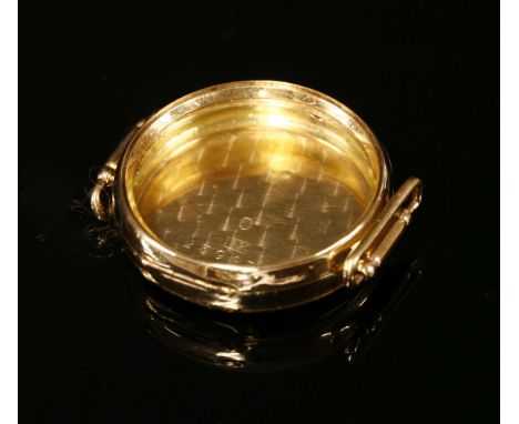 A Swiss gold Zenith Watch Co. watch case, marked 18k, 8.68g