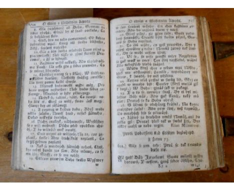 Clergy Writings (D. Josua Stegmann 1588-1632): a rare antique manuscript, 8vo. leather bound with two brass page clasps, old 