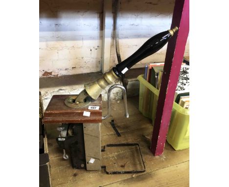 A bar top beer engine pump