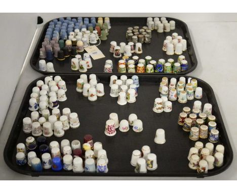 A collection of thimbles, including: selection of approximately 50 Wedgwood Jasperware and similar thimbles; other Wedgwood t