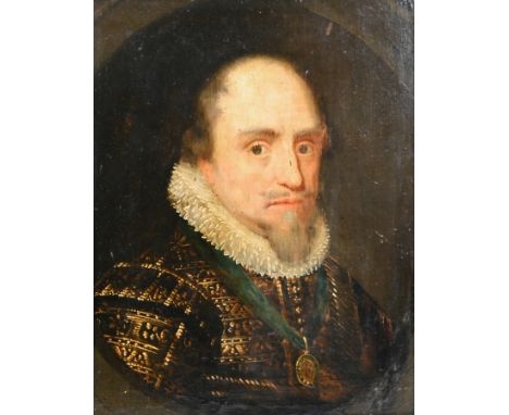 PORTRÄTIST  "Bildnis eines Ritters des Hosenbandordens", hohe englische Aristokratie, aus der Zeit der Regierung Königin Eliz