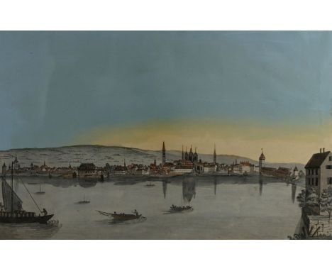 KONSTANZ  "La Ville de Constance sur le lac de ce nom, du Coté du Levant" (Die Stadt Constanz am Bodensee von der Morgenseite