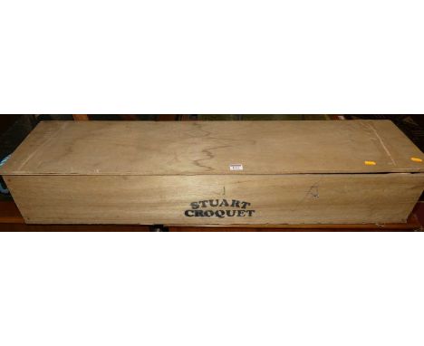 A Stuart boxed croquet set