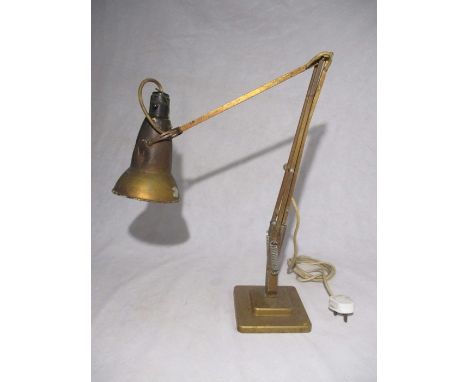 A vintage Herbert Terry &amp; Son Ltd angle poise lamp