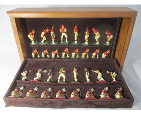 An American Football SAC Ltd lead chess set in box