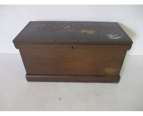 A vintage wooden trunk
