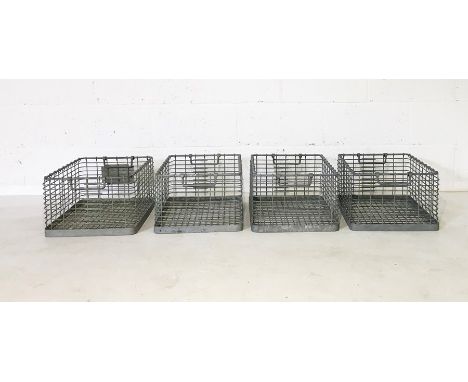 Four "Dungs" vintage wirework crates