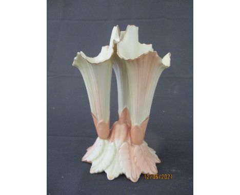 A Locke &amp; Co. Worcester triple posy vase, 17cm height