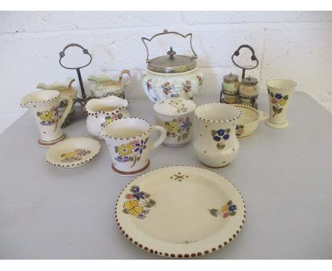 A selection of Honiton, S F &amp; Co Crown Devon &amp; Crescent China pottery