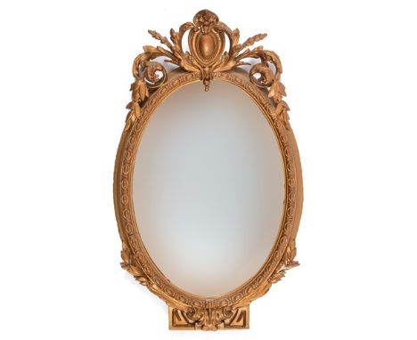 A gilt framed mirror, 80 x 48 cm