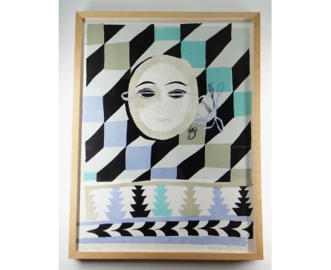 PATRICK PROCKTOR (1936-2003) limited edition (12/50) colour lithograph - Mask, signed and numbered in pencil, 79 x 59cm Aucti