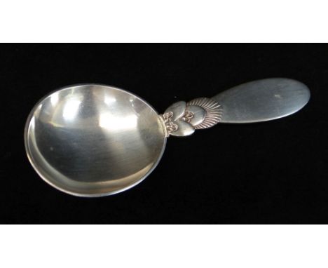 BBC BARGAIN HUNT LOT:&nbsp;GEORG JENSEN DANISH SILVER CADDY SPOON, c. 1933-1944, designed by Gundorph Albertus in the Cactus 