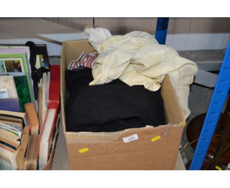 A box of various vintage clothing etc.