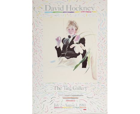 DAVID HOCKNEY (BORN 1937)AN EXHIBITION POSTER FOR THE TATE GALLERY EXHIBITION, "TRAVELS WITH PEN, PENCIL AND INK, DRAWINGS AN