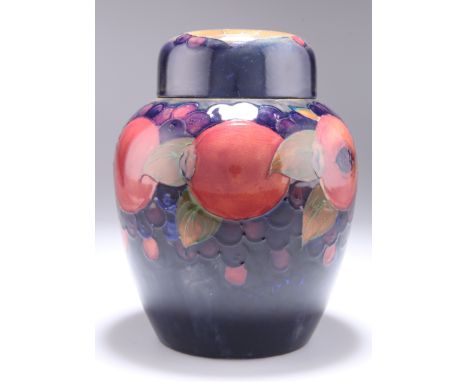 WALTER MOORCROFTA POTTERY GINGER JAR AND COVER, MID 20TH CENTURY, the ovoid body and cover tubelined and hand-painted with Po