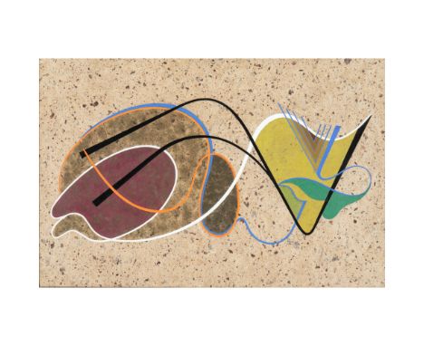• CESAR DOMELA (DUTCH 1900-1992) ABSTRACT COMPOSITIONsigned and dated Domela / 1953 lower rightgouache on handmade paper29 x 