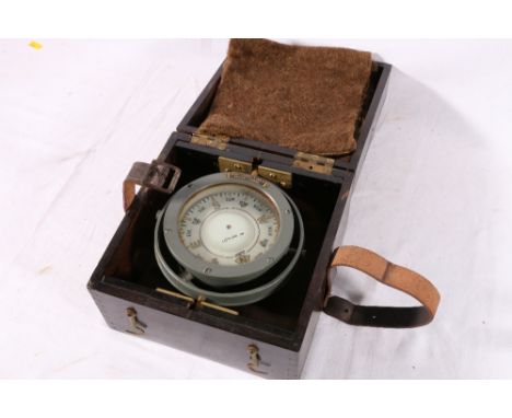 Henry Browne and Sons Ltd of Barking London, sestral compass in box on gimbal mount.