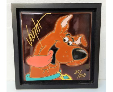 PAUL VOUGHTRut Roe, Scooby Doo, limited edition ceramic tile, signed and numbered 35/100, with Warner Bros. label to verso, 3
