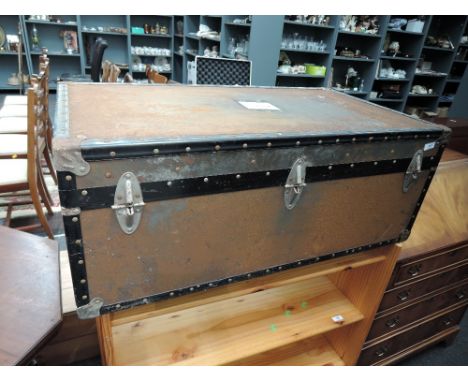 A vintage cabin trunk