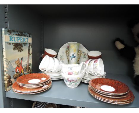A selection of tea cups and saucers including Royal Grafton