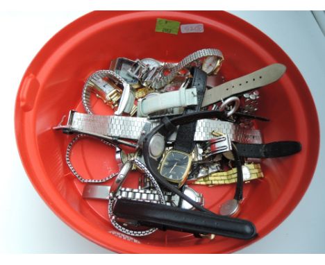 A selection of wrist watches of various designs and eras including Timex, Oris, Lorus, Pierre Cardin, Avia etcNo gold mostly 