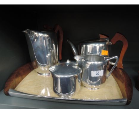 A Piquot tea set and tray 