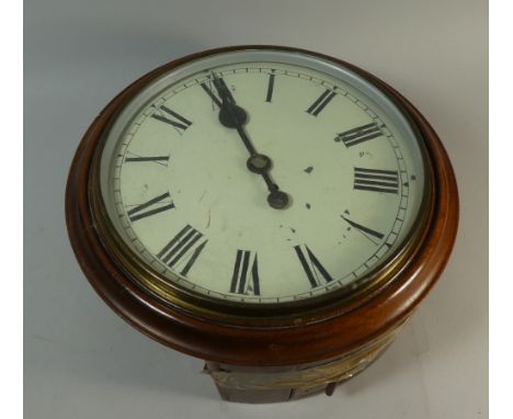 A Circular Wall Clock with Replacement Clock Work Movement, 37cm Diameter