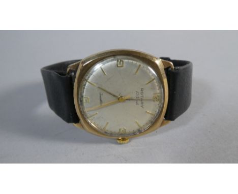A Rotary Watch, 17 Jewels Incabloc with Leather Strap