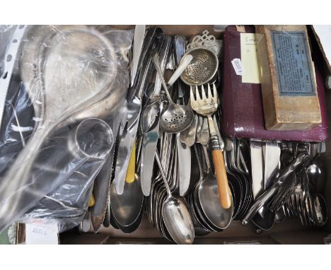 A silver backed hand mirror, hallmarked Birmingham 1918, a cased set of silver seal top coffee spoons, Sheffield 1925, two pa