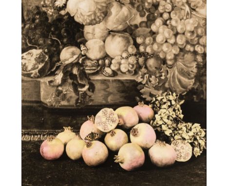 Hyman (Caroline, 1944-). Pomegranates I [and] II, c. 2005, a pair of hand-coloured sepia-toned gelatin silver prints on card,
